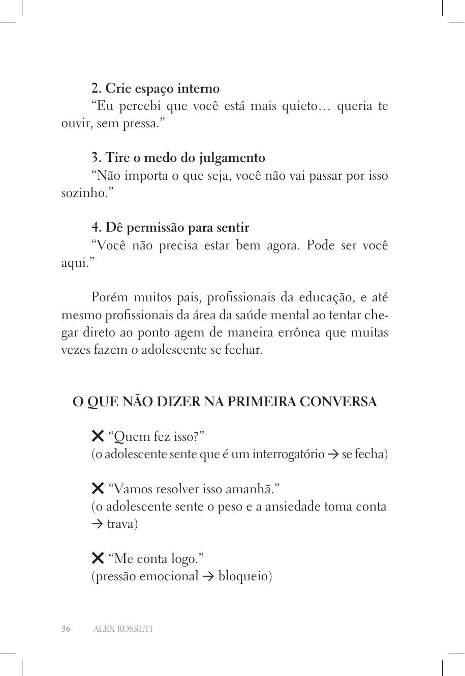 Página interna sobre como conversar com o jovem